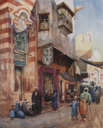 Eine Straßenszene in Kairo von Walter Spencer Stanhope Tyrwhitt